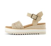 TOMS Damen Sandale Diana – Champagner-Metallic Korbgeflecht Wildleder Größe 40