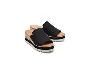 TOMS Diana Mule Polyester Damen Schwarz Wedges EU 42 / UK 8