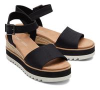 TOMS Diana Polyester Damen Schwarze Keilabsätze EU 39/UK 6