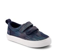 TOMS Fenix Double Strap Sneaker, Navy Novelty Denim, 21 EU