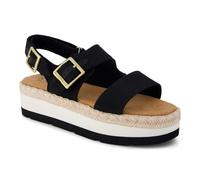 TOMS Giana Textil Damen Schwarze Strand-Sandalen EU 37 / UK 4