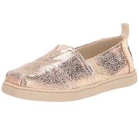 TOMS Girl's Alpargata Loafer Flat, Gold Crackle Foil, 13.5 UK