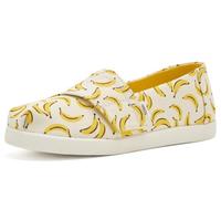 TOMS Girl's Youth Alpargata Classic Espadrille, Pale Lemon Bananas, 35 EU