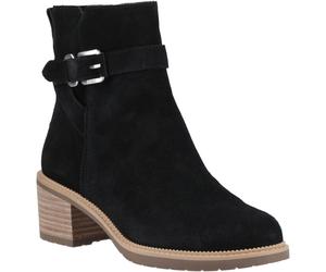 TOMS Hailey Schnallen-Leder Damen Schwarze Absatz-Stiefeletten EU 42 / UK 8