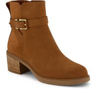 TOMS Hailey Schnallenleder Damen Stiefeletten in Bernsteinbraun mit Absatz EU 38 / UK 5