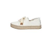 TOMS Carolina Damen-Espadrille mit Schnürung, White Beachside Woven Fray, 42.5 EU