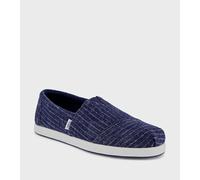 TOMS Herren Alp FWD Espadrille Navy Cozy Stripe, 45 EU, Marineblaue, gemütliche Streifen, 45 EU