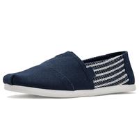 TOMS Herren Alpargata Classic Flacher Slipper, Marineblaue nautische Streifen, 47.5 EU