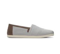 Toms Alpargata Classic drizzle grey brushed twill/tan synthetic trim 42