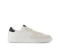 Toms Trvl Lite Court Herren Klassische Sneaker aus Leder Weiß (White/Black), Gr. 44.5 EU / 11.5 US / 10.5 UK