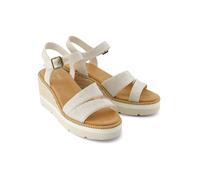 TOMS Keilsandaletten in Creme - Größe 42 | Damen Sandalen