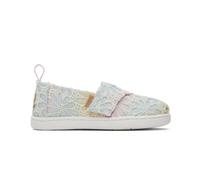 TOMS Klassische AlpargataLoafer für Mädchen, flach, Parfait Pink Ombre Floral Lace, 12.5 UK Child