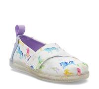 TOMS Jungen Mädchen Classic Alpargata Flacher Slipper, Weiße Aquarell Einhörner mit Ombre Motiv, 26 EU