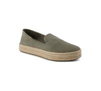 TOMS Leder-Espadrilles in Khaki - Größe 38 | Damen Schuhe Halbschuhe