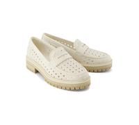 TOMS Leder-Mokassins in Weiß - Größe 41 | Damen Schuhe Halbschuhe