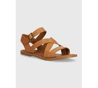 TOMS Leder-Sandalen in Hellbraun - Größe 35,5 | Damen Sandalen