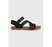 Toms Damen Sloane Flache Sandale, Schwarzes Veloursleder, 42 EU