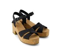 TOMS Leder-Sandaletten in Schwarz - Größe 36 | Damen Sandalen
