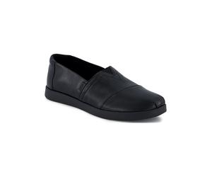 TOMS Leder-Slipper in Schwarz - Größe 43,5 | Damen Schuhe Halbschuhe