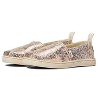 TOMS Mädchen Alpargata Flacher Slipper, Gold Crackle Foil, 43 EU