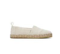 TOMS Mädchen Alpargata Rope Flacher Slipper, Natural Undyed Metallic Linen Stripe, 35.5 EU