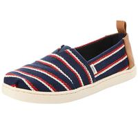 Toms Mädchen Classic Alpargata Flacher Slipper, Marineblaue Gewebte Streifen, 36.5 EU
