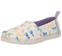 TOMS Mädchen Classic Alpargata Flacher Slipper, Weiße Aquarell Einhörner mit Ombre Motiv, 37.5 EU