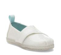 TOMS Classic Alpargata Flacher Slipper, White Confetti Coated Glitter, 24 EU