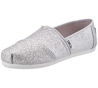 TOMS Mädchen Tiny Alpargata Flache Slipper, Silberfarben, 26 EU