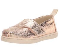TOMS Mädchen Tiny Alpargata Espadrilles, Goldfarbene Craquelé Folie, 23.5 EU