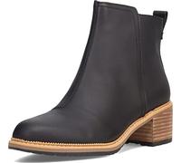 TOMS Marina Womens Boots 37.5 EU Black Smooth Waxy Leather