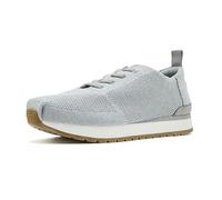 TOMS Men's Resident Plus Lace-Up Sneaker, Light Grey Engineered Knit, 42 EU
