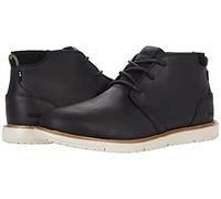 Toms Navi Boot Herren Chukka Boot, Schwarzes, wasserabweisendes Leder, 39 EU
