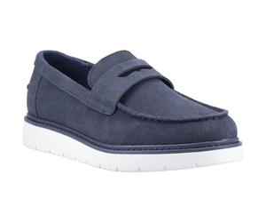 TOMS Navi TRVL LITE Havana Herren Mokassins aus Leder in Marineblau EU 40,5 / UK 7