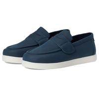 TOMS Oliver Loafer für Jungen, flach, Marineblaues Nubuk-PU, 34.5 EU