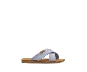 TOMS Pantoletten in Hellblau - Größe 32,5 | Damen Pantoletten