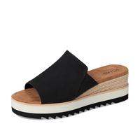 TOMS Damen Pantoletten Sandalen Diana Mule Pantolette Textil Uni Diana Mule schwarz Textil