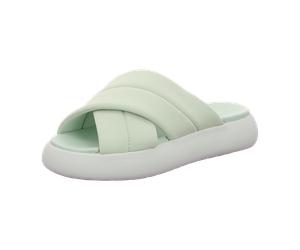 TOMS Plateau Pantoletten für Damen, grün, Größe 37 EU