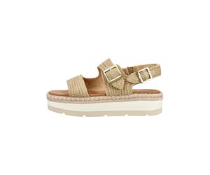 TOMS Sandalen Leder/Textil Dunkelbeige - 38,5