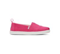 TOMS Youth Girl's Classic Alpargata Espadrille Loafer Flat, Fuchsia Heritage Canvas, 1 UK