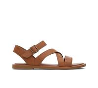 TOMS SloaneFlat Damen-Sandalen, Hellbraunes Wildleder, 39 EU