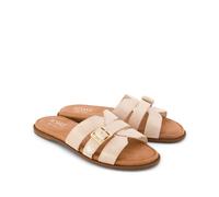 TOMS Sol Mule Leder Damenschuhe Champagner Sandalen EU 37 / UK 4