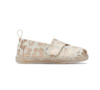 TOMS Tiny Girl's Classic Alpargata Espadrille Loafer Flat, Natural Foil Ojai Floral Print, 9 UK