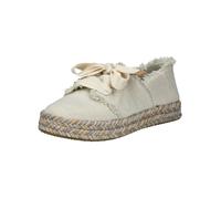 TOMS Carolina Damen-Espadrille mit Schnürung, Weißer Onyx, strukturierter Denim-Ausschnitt, 40 EU
