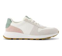 TOMS Trvl Lite Damen-Sneaker, Retro, Schnürschuhe, lässig, Grün, gebrochenes Weiß, Rosa, Egret Multi Suede, 38.5 EU