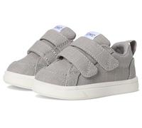 TOMS Unisex Kinder Cruz Double Strap Sneaker Mit Klettverschluss, Drizzle Grey Heritage Canvas, 30 EU