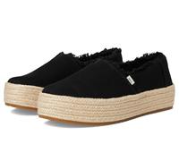 TOMS Damen Valencia Keilabsatz, Black Wide Width Canvas Fray, 43.5 EU