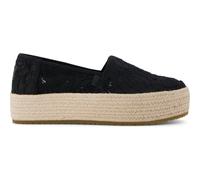 Toms Valencia black floral crochet 37