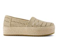 TOMS Damen Sneaker Champagner Metallic-Leder mit Korbflechtmuster Gold Größe 41