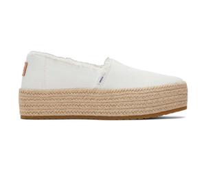Toms - Valencia - Damen Canvas-Plateauschuhe - Weiß (White), Gr. 42 EU / 10 US / 8 UK